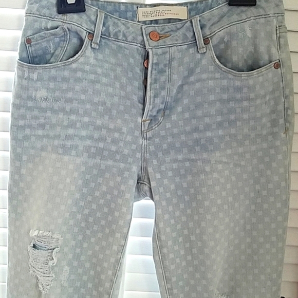 MARC JACOBS JESSIE BOYFRIEND WORKWEAR MID RISE LOOSE FIT WITH BLOCK PRINT CUTE! - Picture 9 of 14